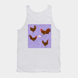 Golden Spangled Hamburg Purple Tank Top